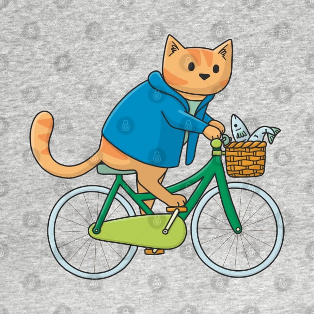 Bicycle Cat by Doodlecats 